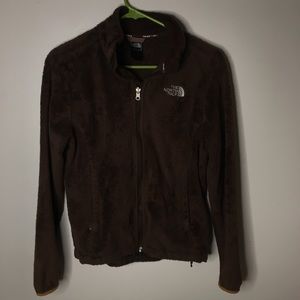 North Face Brown Fuzzy Jacket